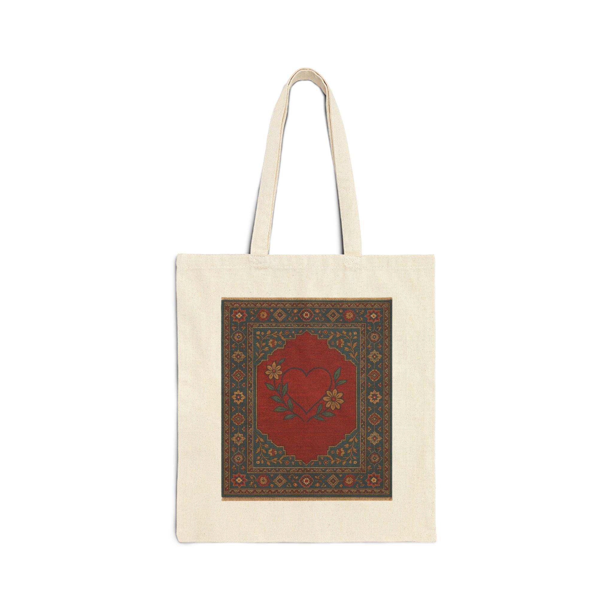 Vintage Floral Cotton Canvas Tote Bag, Eco-Friendly Reusable Grocery Bag, Gift for Her, Shopping Tote, Beach Bag, Earth Day Bag